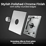 BG Electrical Intelligent Single Wall Dimmer Switch 2 Way Polished Chrome 200W view 2