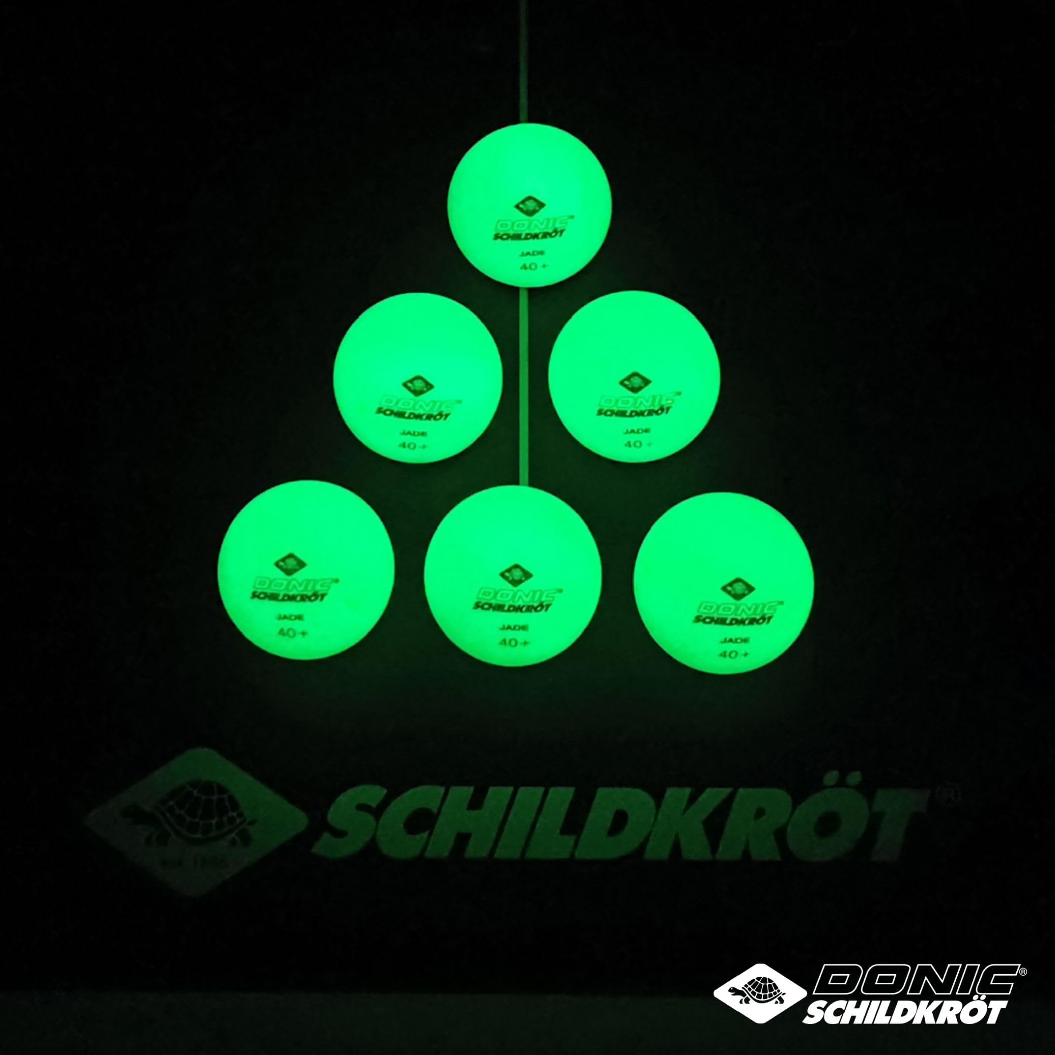Donic-Schildkröt Tischtennisbälle Glow in the Dark, 6 Bälle für das Spiel bei Dämmerung und Dunkelheit 4