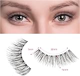 Dyafin Handmade 3D False Eyelashes C Curl Clear Band Natural Wispy 4 Pairs view 2