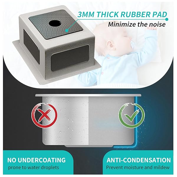 KITCHEN SINK, STAINLESS STEEL 27 X 22 INCH DROP IN KITCHEN SINK SINGLE BOWL TOP MOUNT KITCHEN SINK SET – SILICONE MAT AND DRAIN ASSEMBLY FOR MODERN KITCHEN STYLISH AND FUNCTIONAL