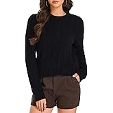 VETLURY Cable Knit Sweater Women - 100% Merino Wool Cozy Long Sleeves Pullover for Ultimate Winter Comfort Trendy Chunky Tops