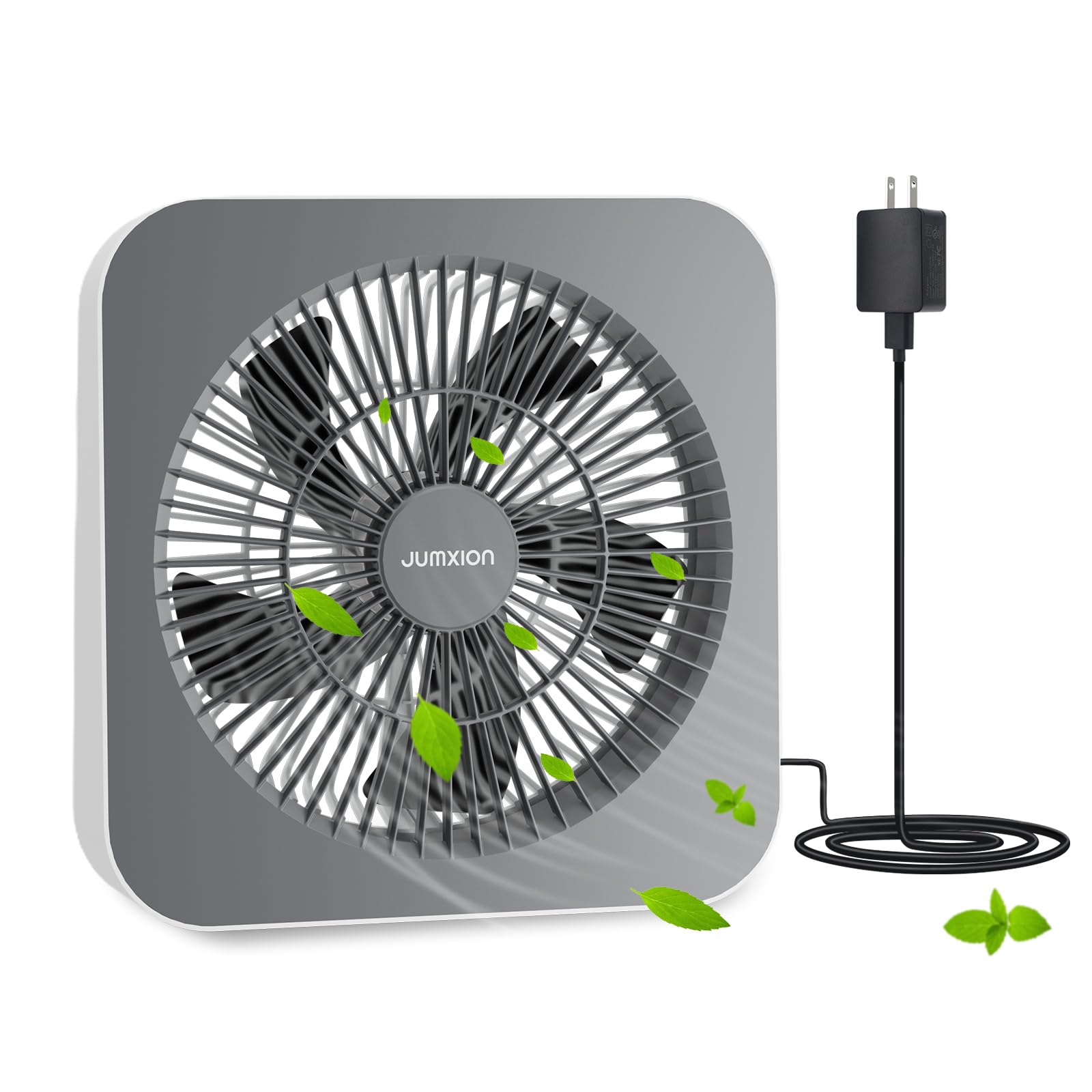 Photo 1 of 10 inch Box Fan, Small Window Fan with 3 Speeds, Quiet Square Fan Powered by DC Adapter for Bedroom Office Kitchen Home Apartment RV Camping, 8HRS Timer Function Work with Universal USB Type-C Cord