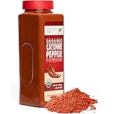 Organic Cayenne Pepper Powder 16.60 oz - Ground Red Chili for Cooking, Spices & Seasoning - Cayenne Pepper Organic, Gluten Free, USDA Ceritified, Kosher - The Holly Tree