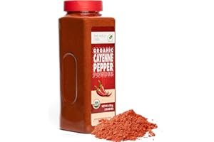 Organic Cayenne Pepper Powder 16.60 oz - Ground Red Chili for Cooking, Spices & Seasoning - Cayenne Pepper Organic, Gluten Free, USDA Ceritified, Kosher - The Holly Tree