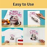 TransOurDream Transfer Tape for Vinyl Inkjet 10 Sheets A4 Light Heat Transfer view 3