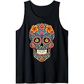 Halloween Sugar Skull Calavera Tank Top