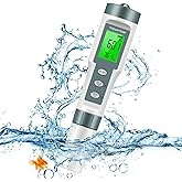 pH Meter & TDS Meter, 0.01 High Precision Water Quality Tester TDS/pH/Temp 3-in-1 pH Tester for Water, 0-14 pH Test Range, Ea