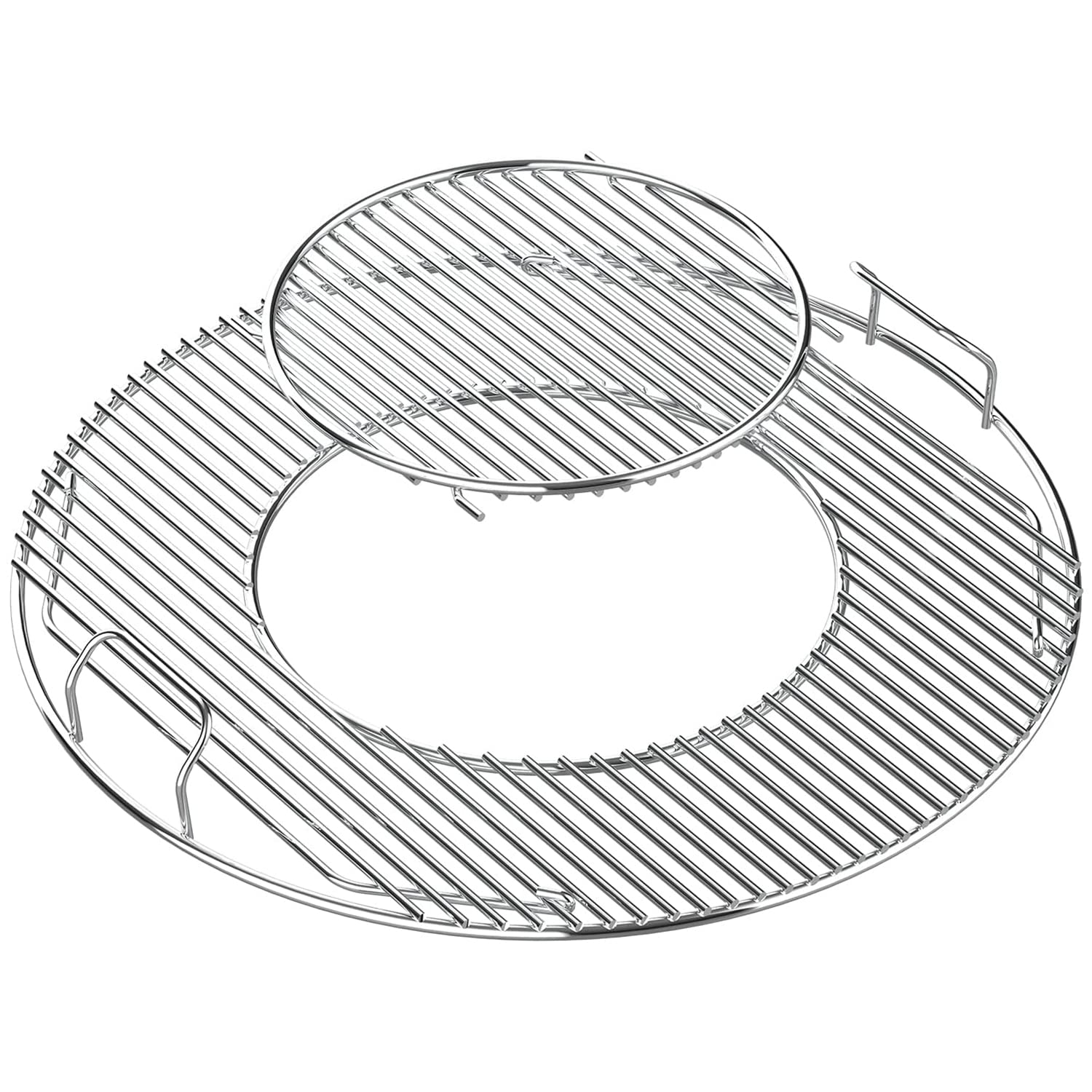 Denmay 54.5cm 8835 Hinged Cooking Grate for 57cm Weber Charcoal Grills Gourmet BBQ System Cooking Grate for Weber One-Touch Performer Bar-B-Kettle and Master-Touch Charcoal Grills