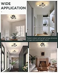 Industrial 4-Light Semi Flush Mount Ceiling Light