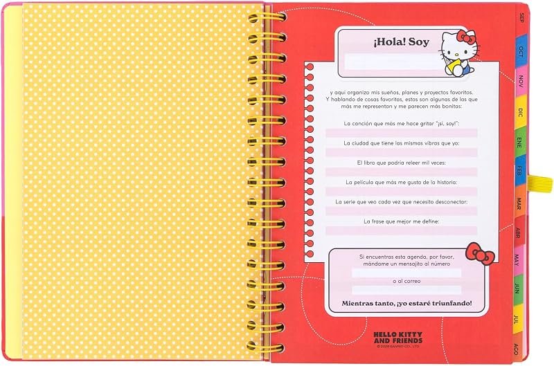 - Agenda Semanal Escolar Hello Kitty 2026-2027 com Autocolantes e Extras – Planeador Completo de setembro de 2026 a agosto de 2027