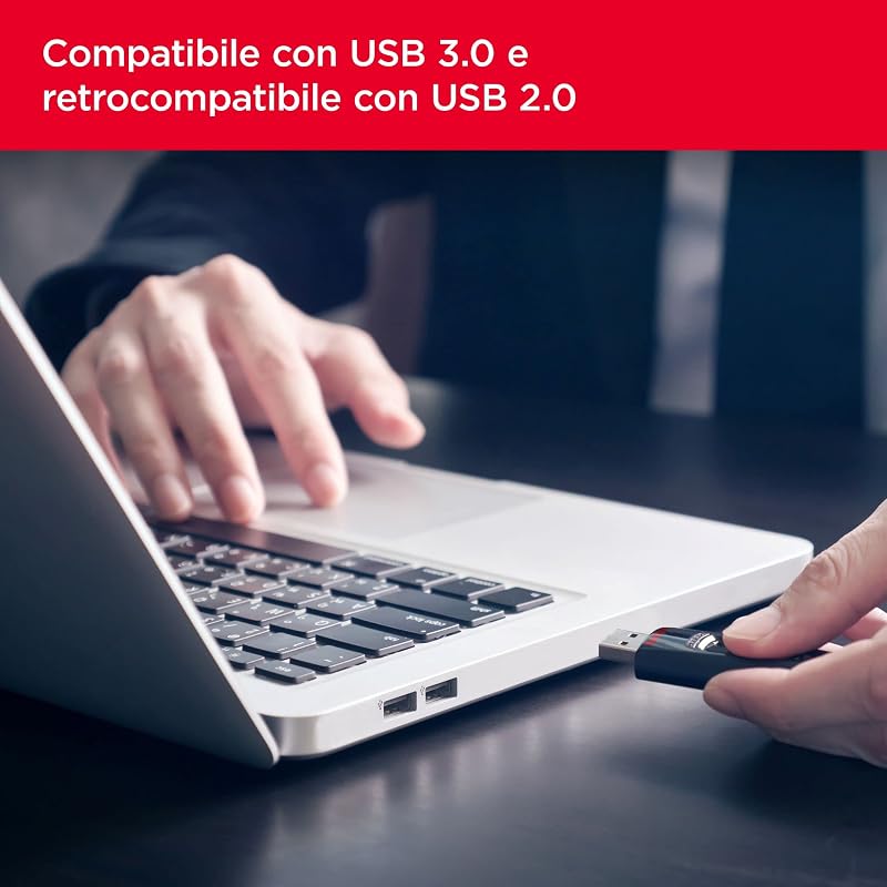 Ultra 32 GB USB Flash Drive USB 3.0 Up to 130 MB/s Read - Twin Pack, Red/Blue — foto 5 di 7