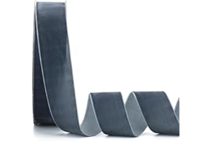 Ewaymado Dark Dusty Blue Velvet Ribbon 1-1/2 Inch x 20Yd,Great for Gift Wrapping,Hair Bows,Christmas,Wedding Party Decoration