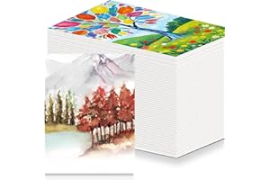 50 Sheets Watercolor Paper Bulk，5 x 7 Inch Cold Press 140 lb/300 GSM Water Color Paper for Kids Adults.Watercolor Drawing Pai
