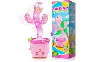 SANJOIN Dancing Talking Cactus Toy for Baby Toddlers, Baby Girl Toys, Volume Adjustable, Mimicking, Recording, Singing English Songs, Xmas Baby Toys & Gifts for Girls, Stocking Stuffers for Kids