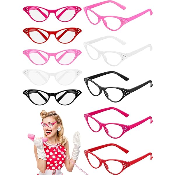 Kostuumaccessoireset, jaren 50-accessoires voor dames, retrostijl, gestippelde accessoires uit de jaren 50, kostuumaccessoires voor dames, jaren 50-kostuum, accessoires voor carnaval, Halloween