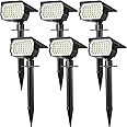 WENATY Solar Spot Lights Outdoor Waterproof IP65, 6 Pack Landscape Spotlights with 46 LEDs, 3 Modes Auto On/Off Solar Powered Flood Lights for Outside Pathway, Yard, Garden, Walkway (Cool White)