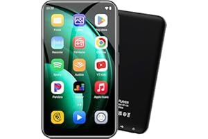 ZAQE 160GB MP3 Player with Bluetooth and WiFi – HiFi Android 13 Music Player for Spotify/Pandora/Audible/YouTube, 4.02" Touchscreen, Built-in Speaker, Supports Play Store (160GB-Black)