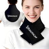 ONLYFACAP Flexible Neck Ice Pack Wrap,Gel Cold Therapy for Pain Relief | Reusable,Cool Ice Silk,Stays Cold 20 to 30 Mins,Dual Hot &amp; Cold,Hands-free, Ideas for Tech Neck, Office Workers and Injuries