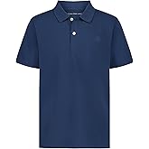 Calvin Klein Boys Short Sleeve Micro Pique Solid Polo, Button Closure, Soft & Comfortable