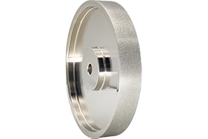 CAQUXIL CBN Grinding Wheel 6" Dia x 1" Wide, 1/2 inch Arbor, Sharpen High Speed Steel Cutting Tools, Diamond Grinding Wheel Grit #320