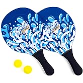 Sunlite Sports Beach Paddle Game Set, 2 Paddles and 2 2 Balls, Perfect for Backyard Fun or Outdoor or Beach or Lawn., Blue