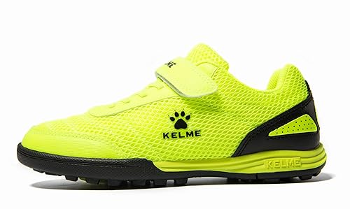 KELME Laceless Soccer Cleats Youth and Kids – Futsal or Turf Soccer Shoes  for Boys/Girls – Indoor or Outdoor Football Boots (Yellow, 2) in Oman