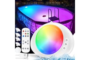 LanPool Rechargeable Pool Lights, Submersible Pool Lights with Remote, Underwater Pool Lights for Above Ground Pool Light Waterproof, Color Changing Inground Pool Light-1PC