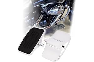 Kinglemc Rear Passenger footpeg Passenger Peg Floorboard footboardfor Harley Dyna Electra Glide Road Electra RoadKing Fatboy Sportster 883 1200 Sportsters Dynas Softails V-Rod (Skull 7.9*4.5", Silver)