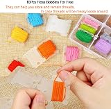 AUERVO Embroidery Floss 50 Skeins Pack 8m 6-Strand Threads with Bobbins Needles view 7