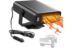 SHOWVIGOR Portable Car Heater, Car Heater That Plugs into Cigarette Lighter, 2 in1 Fast Heating & Cooling Fan for Windscreen, Gift for Christmas