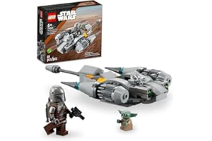 LEGO Star Wars The Mandalorian’s N-1 Starfighter Microfighter, Building Toy Set for Kids Ages 6 and Up with Mando and Grogu 'Baby Yoda' Minifigures, Fun Gift Idea for Action Play, 75363