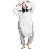 DarkCom Koala Onesie Halloween Costume One Piece Unisex Adult Pajamas Women Men Sleepwear Christmas Pajamas