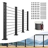 BLIKA Complete Set 36" Cable Railing Post Kit