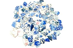 BTMIEY 1.1 LB Porcelain Ceramic Mosaic Tiles,Broken Irregular Mosaic Tiles for DIY Craft Floor,Kitchen,Pool, Flower Pots Mosaic Making Supplies (Mix Color)
