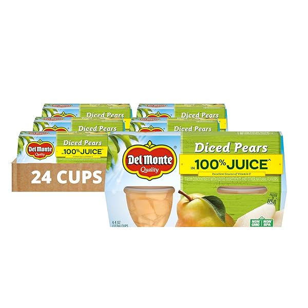 DEL MONTE DICED PEARS FRUIT CUPS IN 100%...