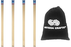 FRANK A. EDMUNDS CO. Frank A. Edmunds Regular Canvas Stretcher Bars 28 Inches x 3/4 Inch 4-Pack Bundle with Artsiga Crafts Small Project Bag