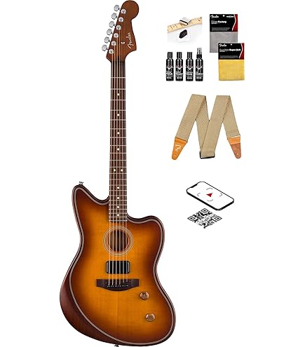 tobacco burst jazzmaster Amazon.com: Fender Acoustasonic Standard Jazzmaster Acoustic-electric  Guitar
