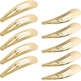 Hotop 50 Pack Gold Hair Clips for Women Snap Hair Clips Barrettes for Kids, Girls Metal Non Slip Gold Barrettes for Hairstyles, 2 Inch