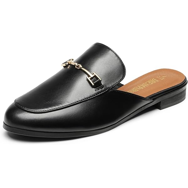 Mules En Cuir Synthétique Pour Femme - Mocassins Dos Nu Légers Et Confortables, Idéaux Pour Intérieur Et Extérieur - 13