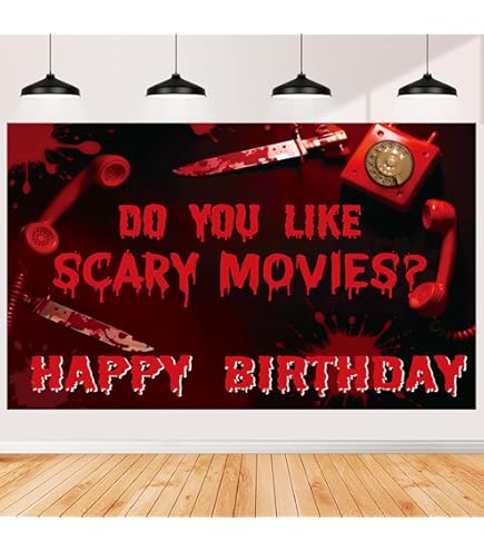 Light Up Halloween Birthday Banner - Glitter 'Have A Killer Birthday' Gothic Party Decor