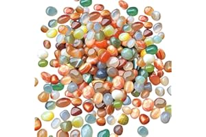 ATOPLUTLY 0.45LB Agate Quartz Crystals Stones Assorted, Colorful Crystal Chips Vase Fillers Tumbled Chips Stone Crystal Natural Rocks Stone Vases Plants Succulents Cactus Fish Tank Vase Filler Decorations