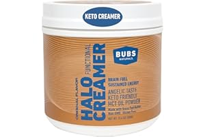 BUBS Naturals Halo Creamer - Functional Coffee Creamer - Powdered MCT Oil Supplement - Boosts Energy, Brain Function, & Digestion - All Natural, Non-GMO, Keto Friendly - Gluten, Soy, Corn & Nut Free