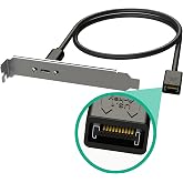LINKUP USB 3.2 Gen2 Internal Adapter | 20-Pin Header to USB-A | 100cm | 10Gbps, male to female, for PC front panel