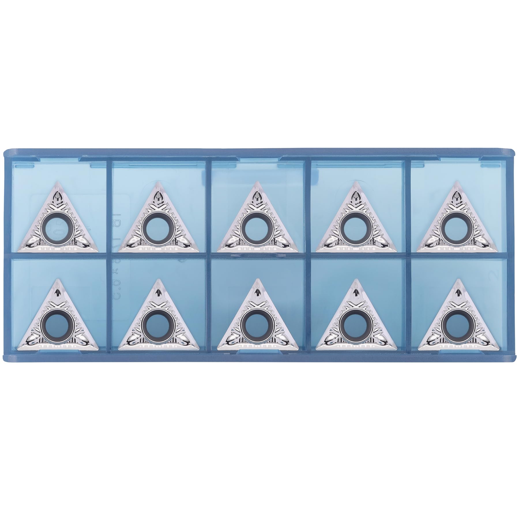 CDBP Carbide Inserts for Aluminum TCGT32.51 TCGT16T304-LH Triangle Turning Insert for metal lathe, 3/8 in, TCGT,10 pcs