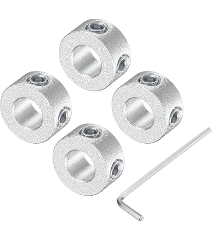 10 Pack - 1-1/4" Shaft Solid Steel Set Screw Collars, Zinc Plated (SC125)
