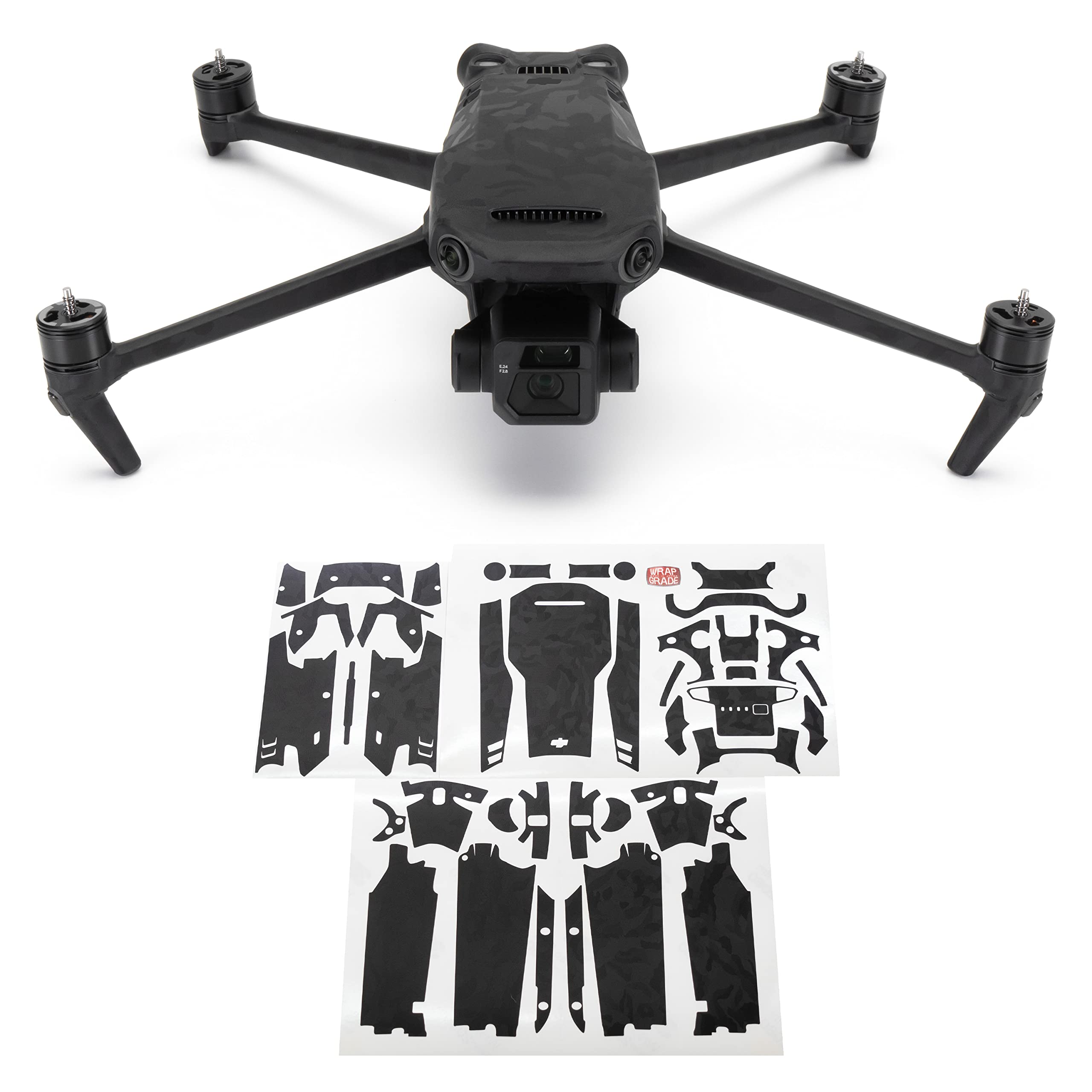 WRAPGRADE Full Skin Stickers Compatible with Mavic 3 / Mavic 3 Classic (BLACK BUMPY CAMO)