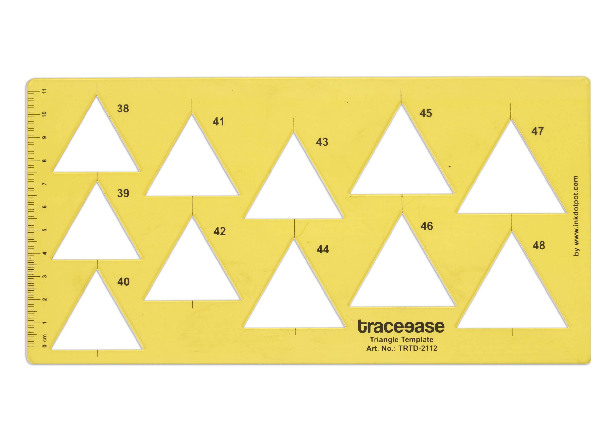 Traceease Geometric Drafting Triangle Template Drawing Stencil, Designing Template Measuring Ruler