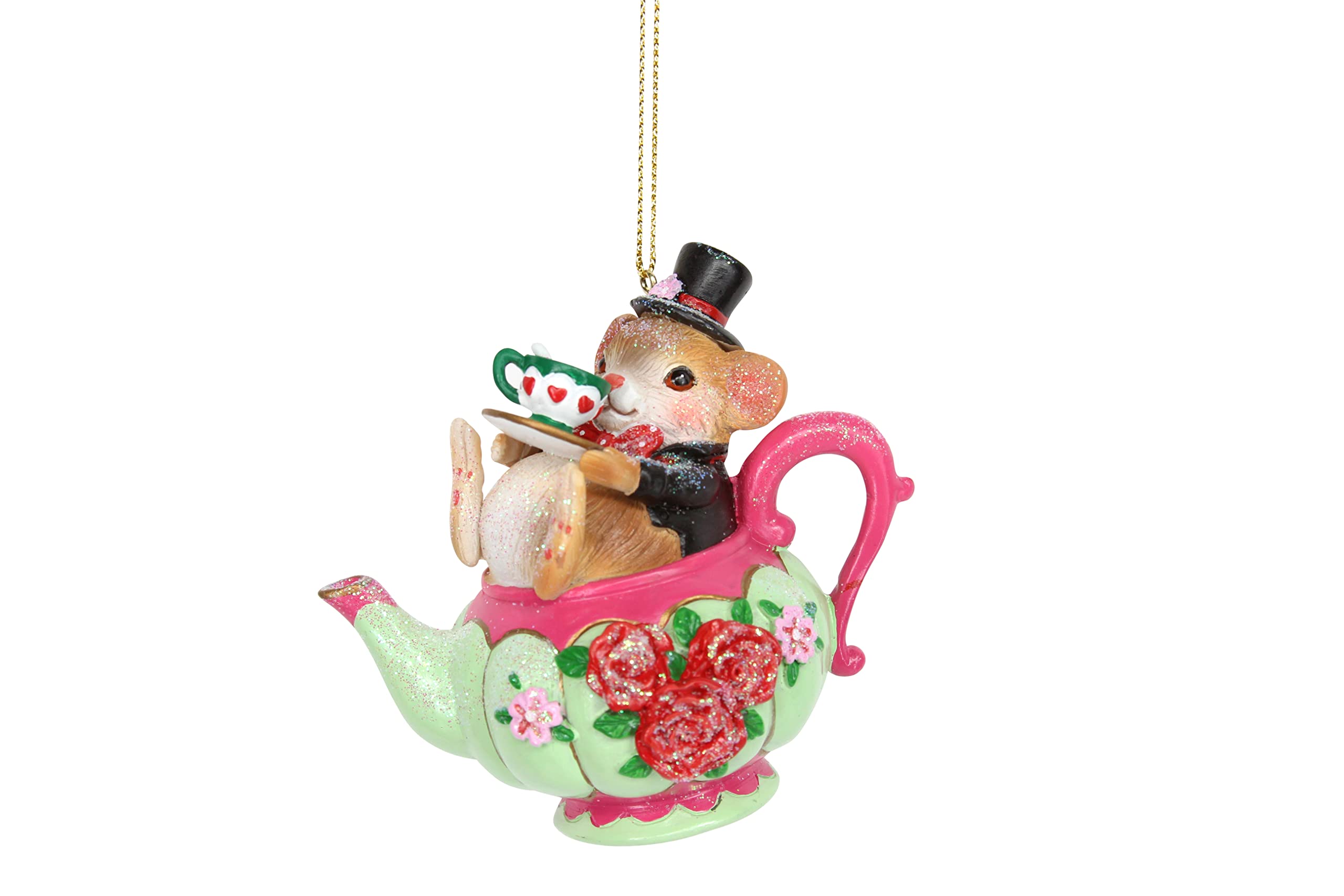 Gisela Graham Dormouse in a Teacup Decoration