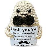 Zelaxeyi for Dad from Daughter and Son,Handmade Crochet Mini Potato Birthday Gifts,Birthdays Gift for Dad and Stepfather,Funny Father's Day Birthday Gift,Cute Decor
