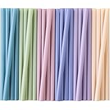 100 Pcs Jumbo Smoothie Straws, Disposable Wide Plastic Drinking Straws, Colorful Plastic Straws for Milkshakes, Smoothies, Bo